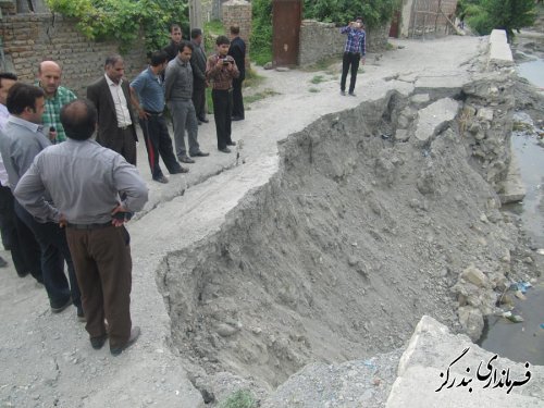 بازدید مدیر کل مدیریت بحران گلستان از مناطق سیل زده و نقاط سیل خیز بندرگز