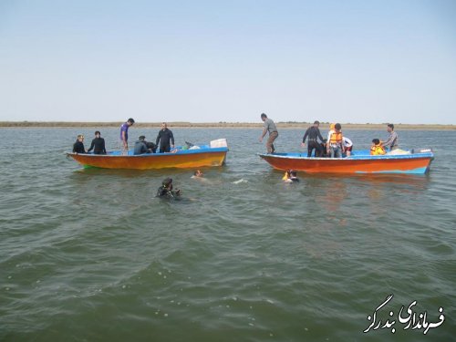 فرماندار بندرگز از دوره آموزش نجات غریق و غواصی بازدید کرد