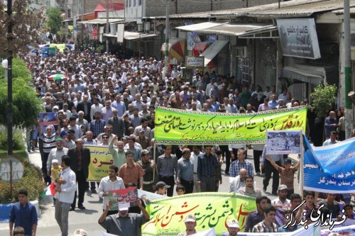 حضور باشکوه مردم بندرگز در راهپیمایی روز قدس