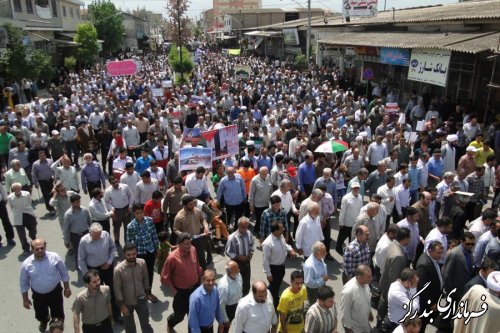 حضور باشکوه مردم بندرگز در راهپیمایی روز قدس