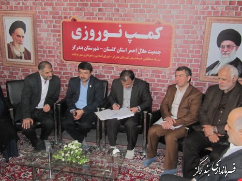 معاون سیاسی ، امنیتی استاندار از کمپ های نوروزی بندرگز بازدید کرد