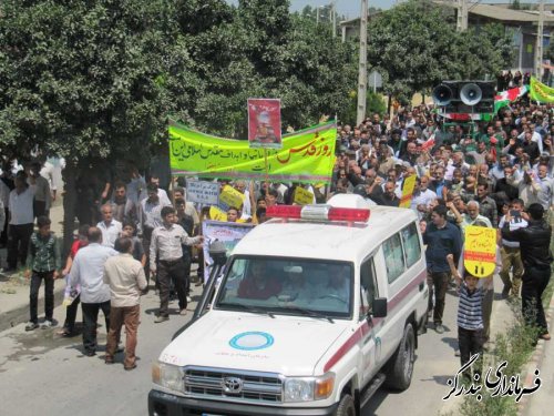 راهپیمایی روز قدس در نوکنده برگزار شد