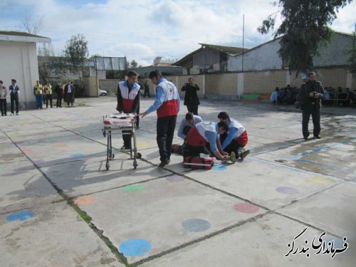 مانور پدافند غیر عامل ویژه دانش آموزی در بندرگز برگزار شد