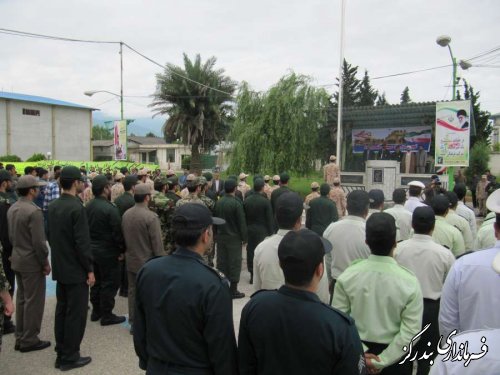 صبحگاه مشترک نظامی و انتظامی در بندرگز برگزار شد