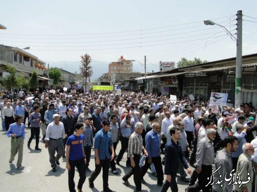 راهپیمایی روز جهانی قدس در بندرگز برگزار شد