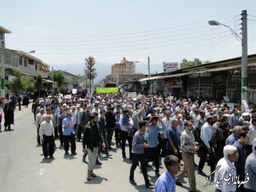 راهپیمایی روز جهانی قدس در بندرگز برگزار شد