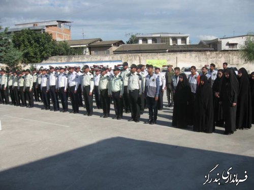 برگزاری صبحگاه مشترک هفته نیروی انتظامی در بندرگز