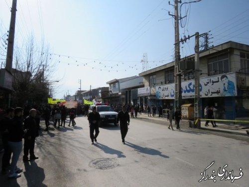 راهپیمایی پرشور 22 بهمن در بندرگز برگزار شد