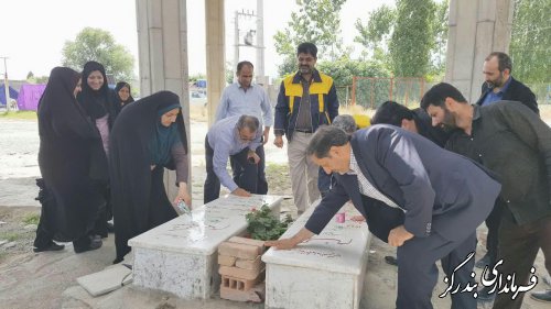 مراسم غبارروبی مزار شهدای گمنام در نوکنده برگزار شد