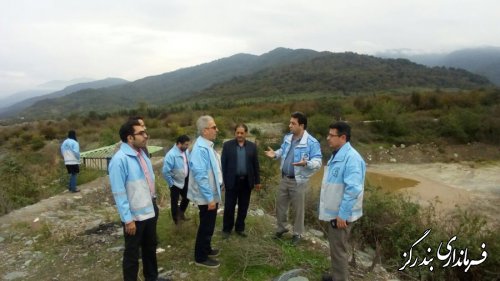 بازدید فرماندار بندرگز و مدیرکل مدیریت بحران گلستان از سازه کنترل سیلاب نوکنده