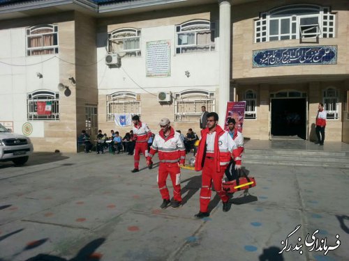 مانور زلزله و ایمنی در مدارس بندرگز برگزار شد