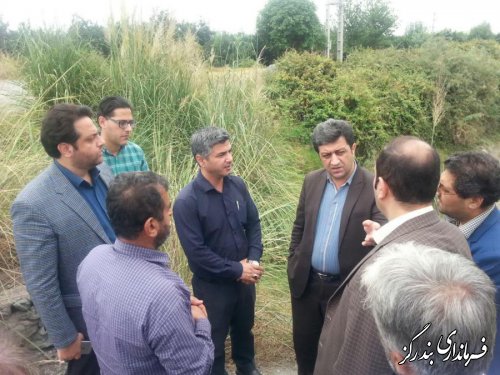 بازدید فرماندار بندرگز از آب بندان روستای دشتی کلاته غربی