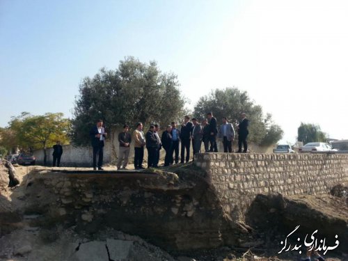 بازدید نماینده مجلس شورای اسلامی و معاون استاندار از مناطق سیل‌زده نوکنده