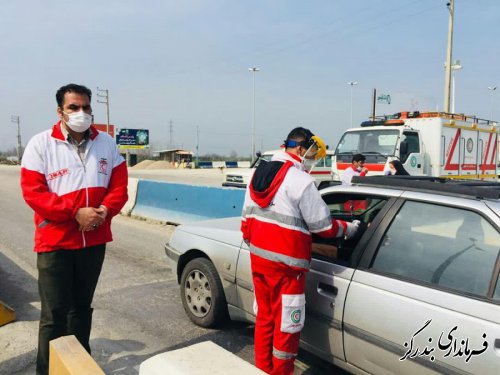 نیروهای غربالگری و تب سنجی در خروجی بندرگز مستقر شدند