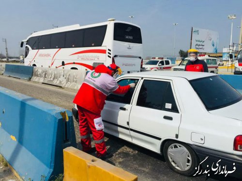 نیروهای غربالگری و تب سنجی در خروجی بندرگز مستقر شدند