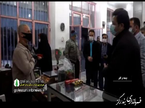 بازدید فرماندار بندرگز از رعایت پروتکل های بهداشتی در نوکنده