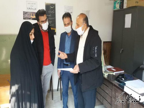 بازدید سرپرست بخشداری نوکنده از دفتر دهیاری و شورای اسلامی بنفش تپه