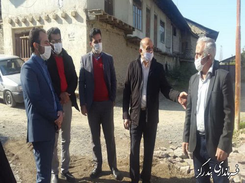 بازدید سرپرست بخشداری نوکنده از روستای بنفش تپه