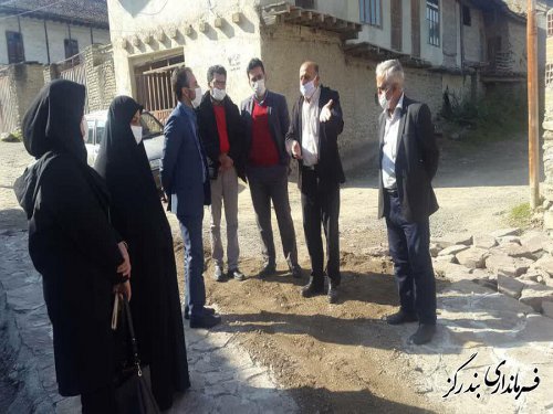 بازدید سرپرست بخشداری نوکنده از روستای بنفش تپه