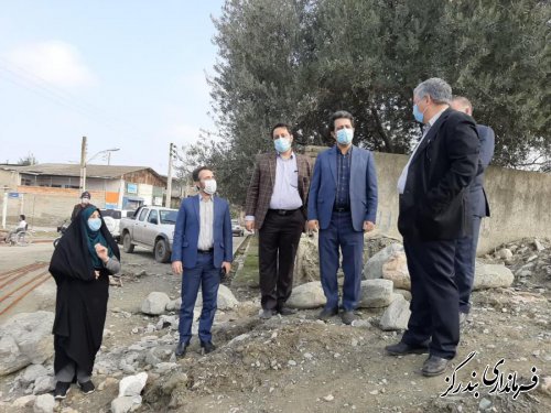 بازدید معاون عمرانی استاندار گلستان از پروژه های عمرانی شهر نوکنده