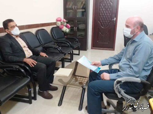 دیدار رئیس بیمه سلامت شهرستان بندرگز با بخشدار مرکزی