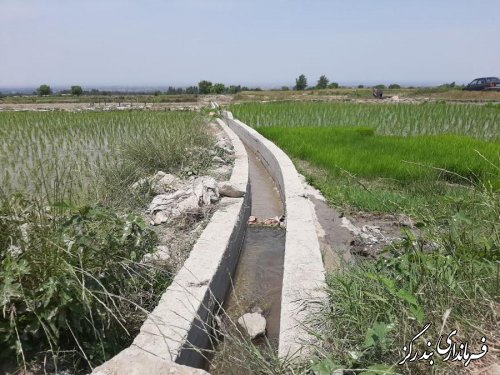 کانال بتنی انتقال آب کشاورزی روستای استون آباد به بهره برداری رسید