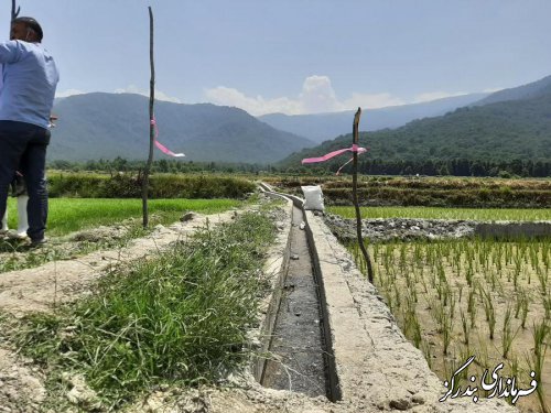کانال بتنی انتقال آب کشاورزی روستای استون آباد به بهره برداری رسید