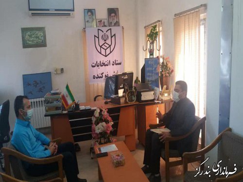 دیدار رییس بیمه سلامت بندرگز با بخشدار نوکنده
