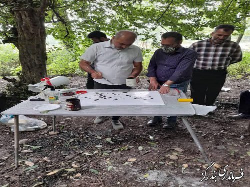 برگزاری کارگاه خوشنویسی و نقاشی در روستای استون آباد