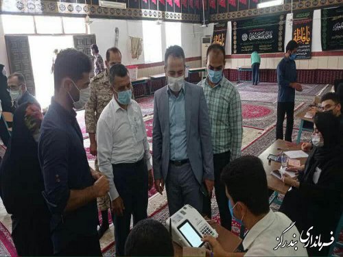 بازدید بخشدار نوکنده از شعب اخذ رای