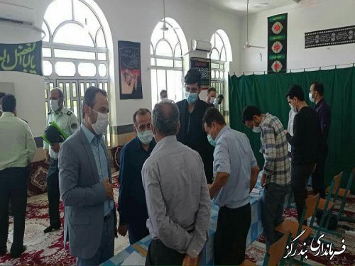 بازدید بخشدار نوکنده از شعب اخذ رای