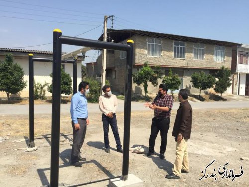 بازدید بخشدار نوکنده از عملیات احداث پارک کودک در جفاکنده