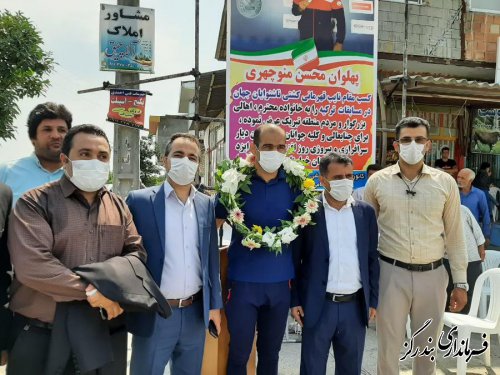 استقبال از نائب قهرمان گلستانی مسابقات جهانی کشتی ناشنوایان در نوکنده