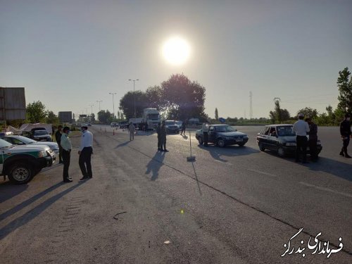بازدید فرماندار بندرگز و مدیرکل مدیریت بحران از مبادی ورودی گلستان