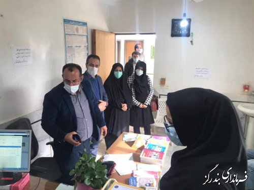 بازدید بخشدار نوکنده از  مرکز واکسیناسیون روستای تلور