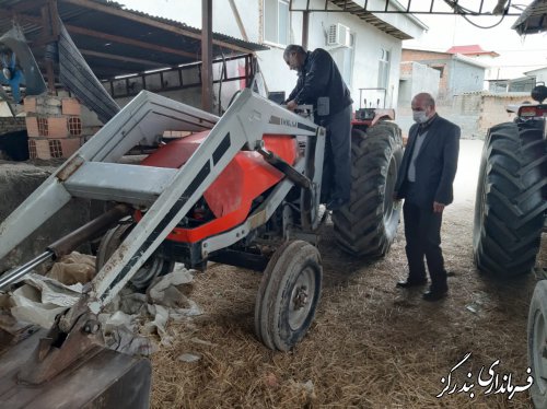 بازدید بخشدار بندرگز از ماشین آلات عمرانی و خدماتی پسماند دهیاری‌های بخش مرکزی