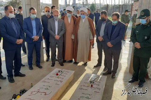 عطرافشانی گلزار شهدای گمنام نوکنده در سالروز یوم الله 9 دی