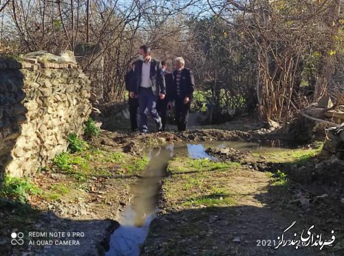 بازدید بخشدار نوکنده از روستای استون آباد