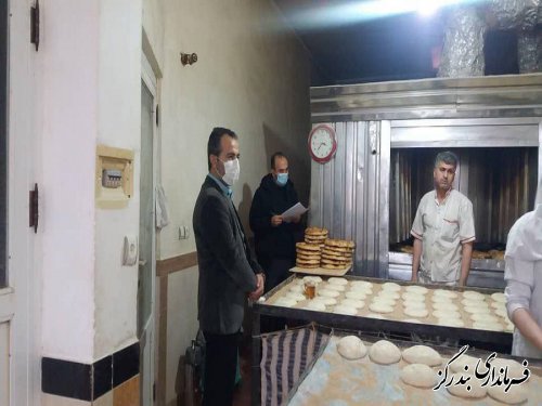 بازدید بخشدار از واحدهای نانوایی شهر نوکنده