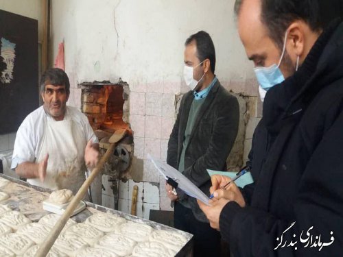 بازدید بخشدار از واحدهای نانوایی شهر نوکنده