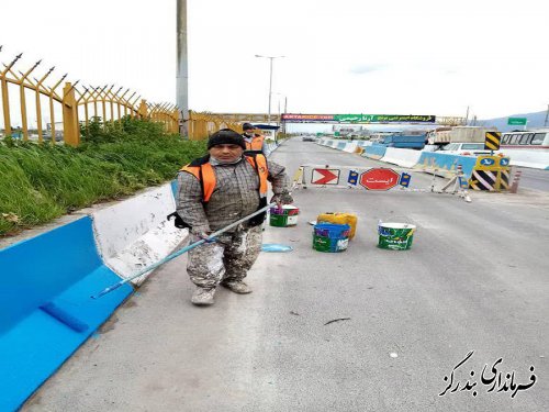 بخشدار نوکنده از رنگ آمیزی نیوجرسی های محدوده پلیس راه خبر داد