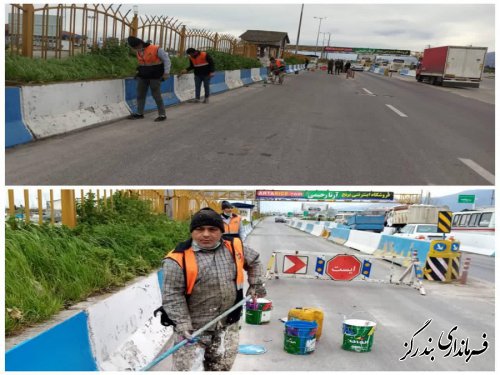 بخشدار نوکنده از رنگ آمیزی نیوجرسی های محدوده پلیس راه خبر داد