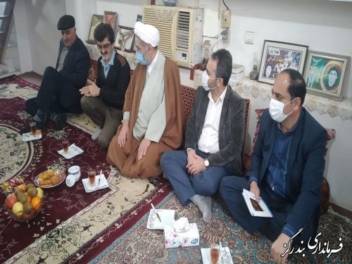 دیدار امام جمعه و بخشدار نوکنده با جانبازان هشت سال دفاع مقدس