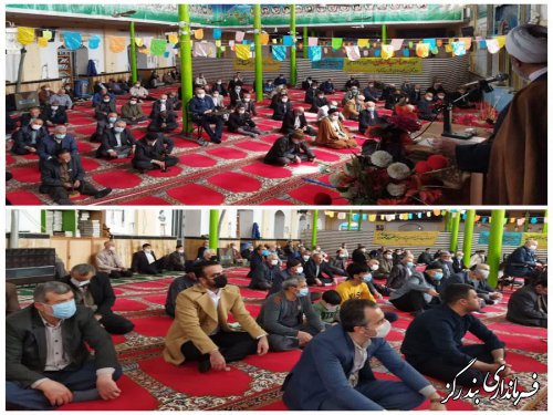 حضور بخشدار نوکنده در آخرین آیین عبادی سیاسی نمازجمعه ۱۴۰۰