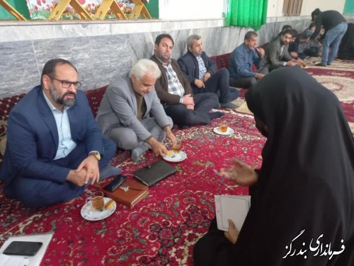 مشکلات روستای ابراهیم آباد با حضور فرماندار بندرگز بررسی شد