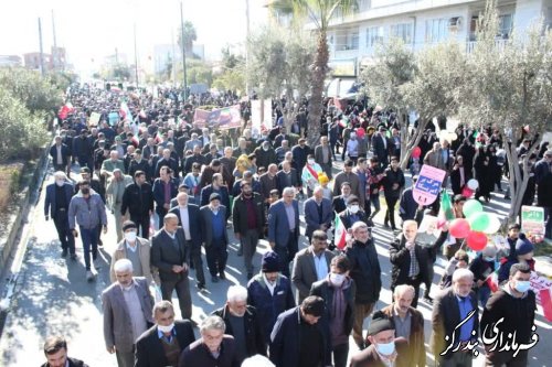 راهپيمايی ۲۲ بهمن با شكوه فراوان در بندرگز برگزار شد