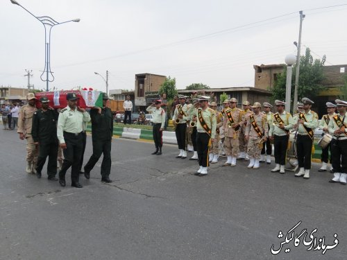 پیکر پاک شهید بر دستان قدر شناس مردم گالیکش تشییع شد