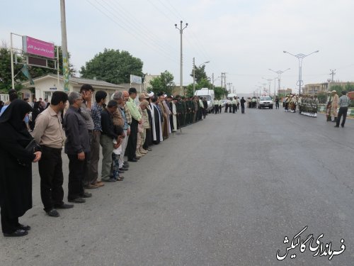 پیکر پاک شهید بر دستان قدر شناس مردم گالیکش تشییع شد