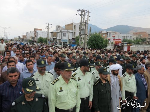 پیکر پاک شهید بر دستان قدر شناس مردم گالیکش تشییع شد