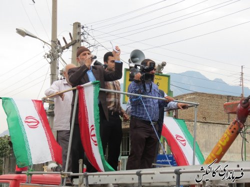 پیکر پاک شهید بر دستان قدر شناس مردم گالیکش تشییع شد